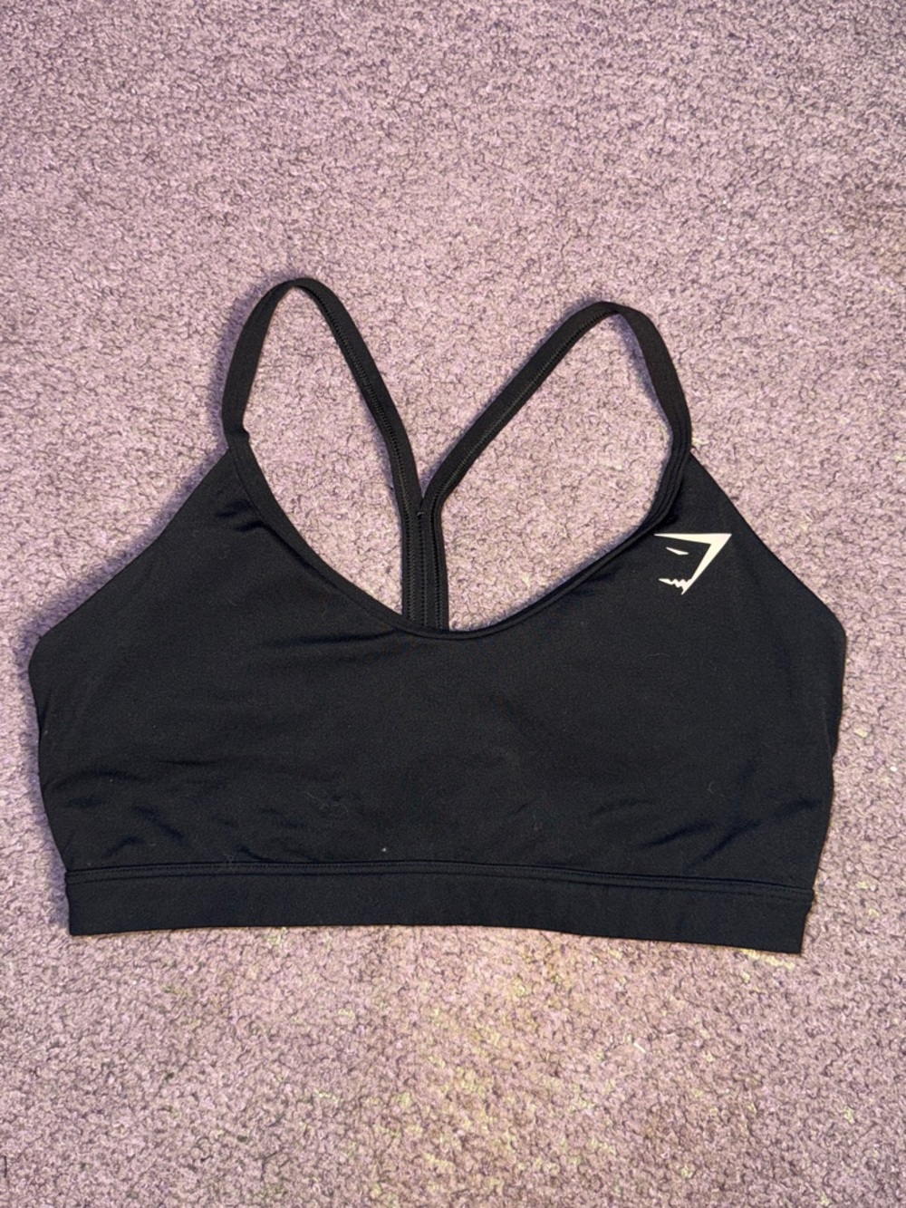 Gymshark Black & Gold Strappy Padded Medium Support Sports Bras